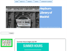 Tablet Screenshot of hepburnlibraryofmadrid.org